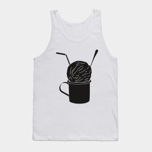 silhouette of ice cream in a tin cup Tank Top